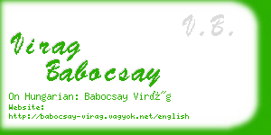 virag babocsay business card